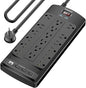 18 Outlets Surge Protector Power Strip by POWSAV