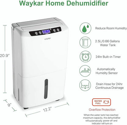 Waykar 2000 Sq. Ft. 2025 Energy Star Dehumidifier - Image 4