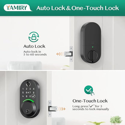 Smart Deadbolt Door Lock with Keypad:Yamiry Fingerprint Keyless Entry Deadbolt - Image 4