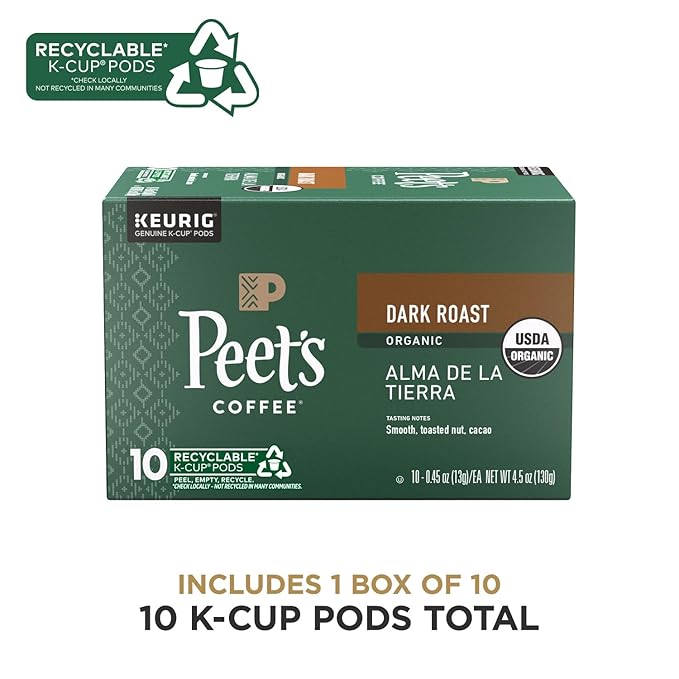 Peet's Coffee, USDA Organic Dark Roast Keurig K-Cup Pods - Image 2