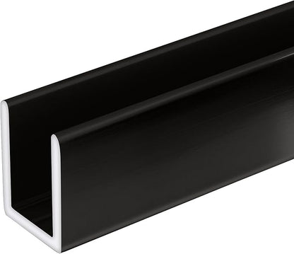 Brixwell SDCD38GM-CCP72 Gun Metal 3/8" Fixed Panel Shower Door Deep U-Channel - Image 2