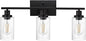 WINSHEN Wall Sconce Lighting 3-Light Matte Black Bathroom Vanity Light Fixtures by WINSHENLighting