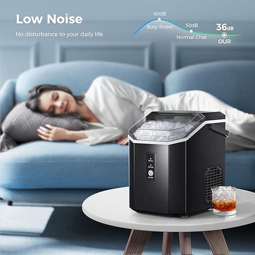 AGLUCKY Nugget Ice Maker Countertop, Portable Crushed Ice Maker Machine - Image 7