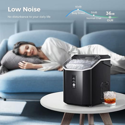 AGLUCKY Nugget Ice Maker Countertop, Portable Crushed Ice Maker Machine - Image 7