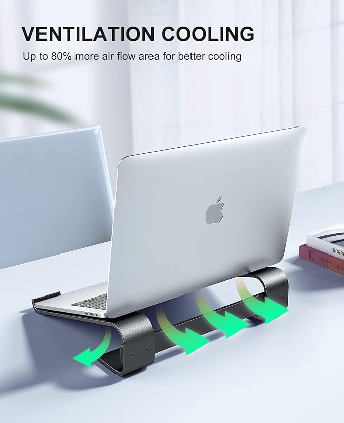 Soqool Laptop Stand for Desk, Ergonomic Detachable Laptop Riser, Aluminum - Image 6