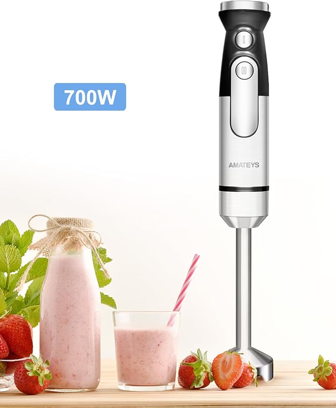 Handblender with Plug, Immersion Blender Handheld, Heavy-Duty Copper Motor - Image 8