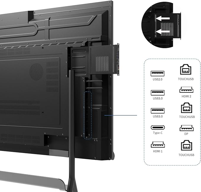 Tiburn INSPUR 65" Ultra 4K UHD Smart Board | Android 13 & Windows 11 Pro Dual OS - Image 3