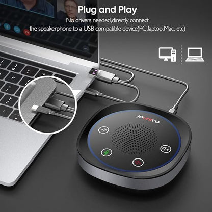JOUNIVO USB Speakerphone, Omnidirectional Computer Speaker - Image 4