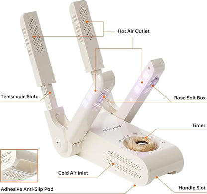 Boot Dryer, Shoe Dryer for Work Boots and Gloves, 4 Tubes - Image 9