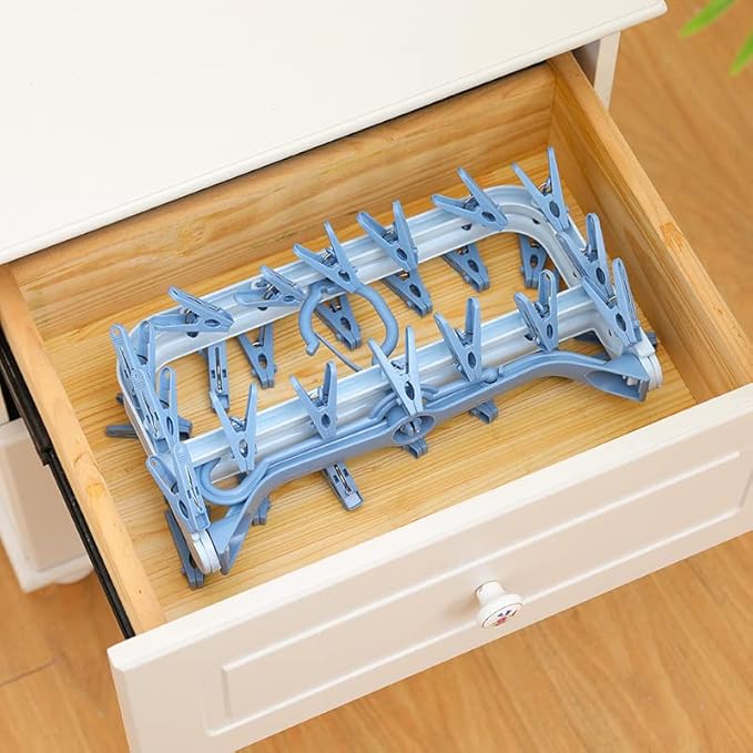 Clothes Drying Racks Foldable Clip Hangers Drip Hanger Plastic - Image 7
