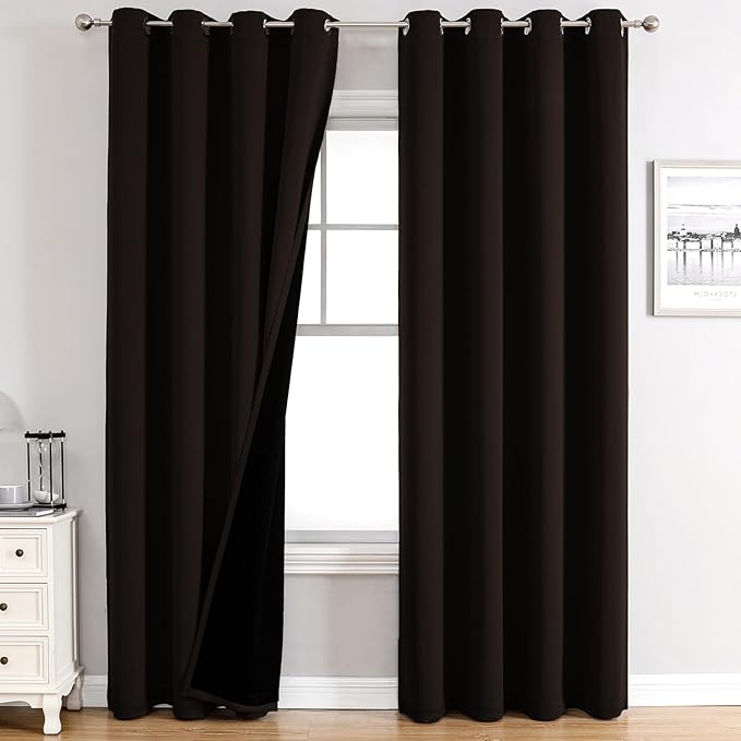 ChrisDowa 100% Blackout Curtains 120 inch Long by ChrisDowa