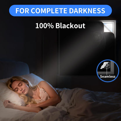 BKSAI Black Out Curtains Full-Frame Magnetic Blackout Shades No Drill Window Cover Blinds 100% Light Blocker Portable Removable for Bedroom RV Nursery Media Room Cortinas Blackout para Dormitorio