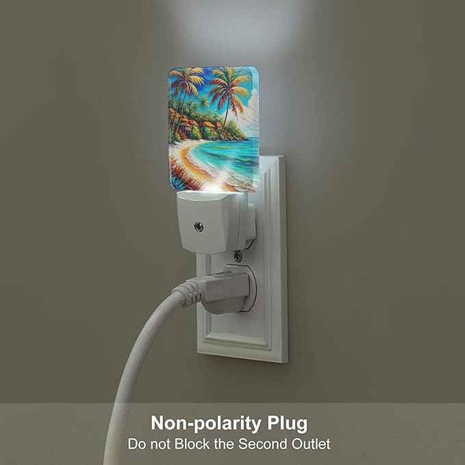 FSHVQKD Seaside Town Night Light, Plug Into Wall Decor - Image 5