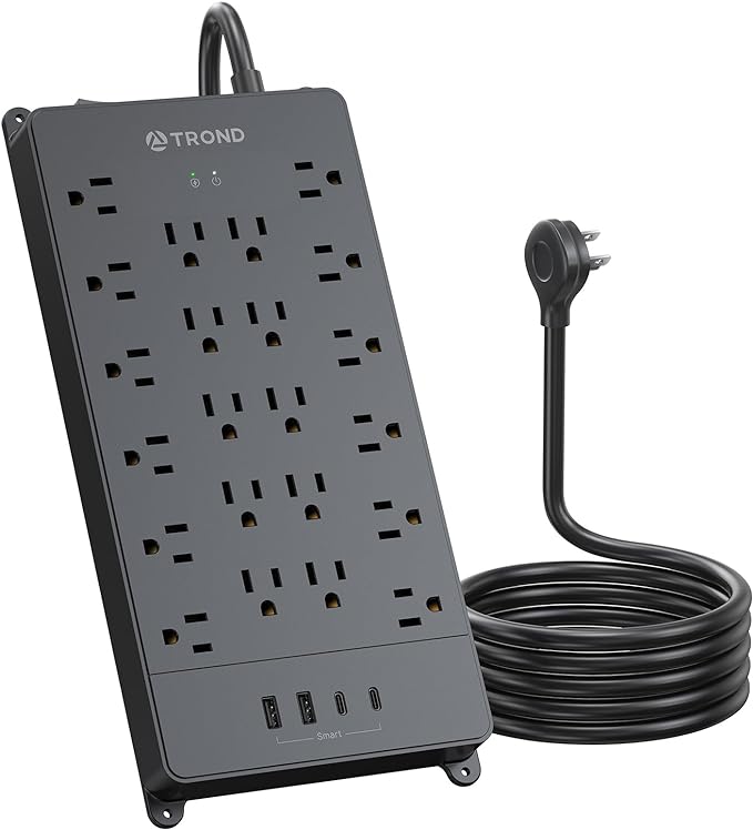 TROND Surge Protector Power Strip, 22 Widely Spaced Outlets by TRONDOfficial