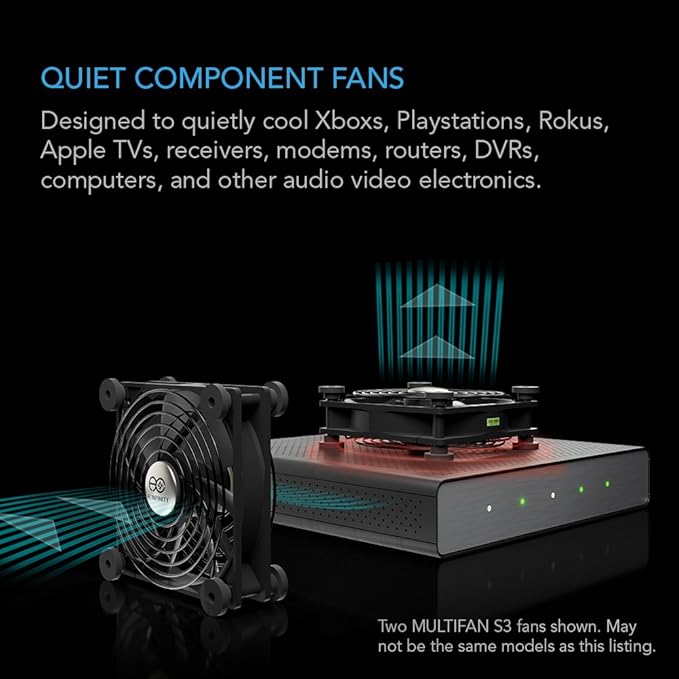 AC Infinity MULTIFAN S7-P, Quiet Dual 120mm AC-Powered Fan - Image 2