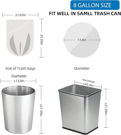 8 Gallon Kitchen Trash-Bags Biodegradable-Garbage-Bag Unscented - Image 2
