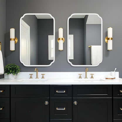 White Bathroom Mirror for Over Sink 24×36 Inch - Image 2