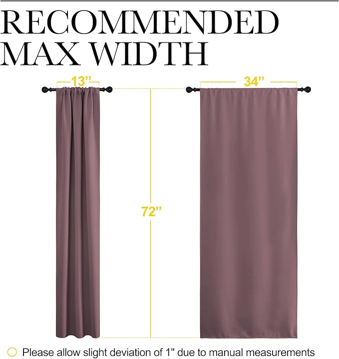 NICETOWN Blackout Curtains for Living Curtains, Window Treatment Thermal - Image 7