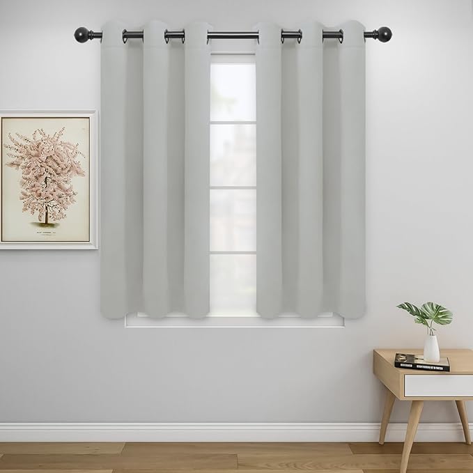 Easy-Going Blackout Curtains for Bedroom, Solid Thermal Insulated Grommet and by Easy-Going