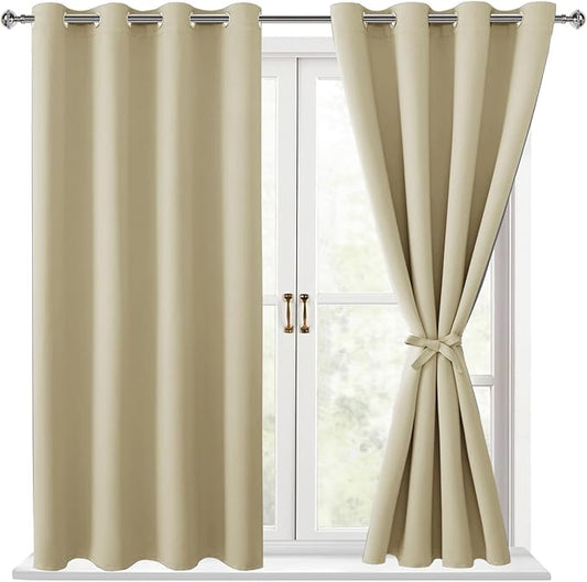 Hiasan Blackout Curtains for Bedroom, 52 x 54 Inches Long by Hiasan