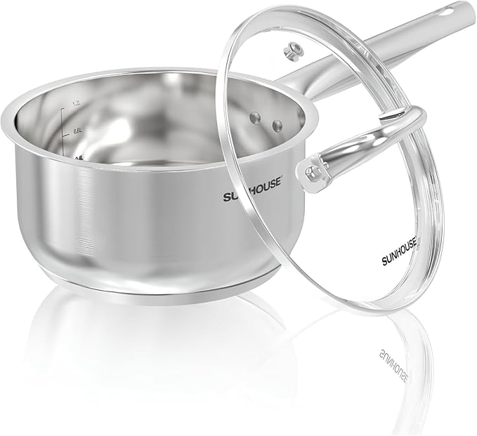 Sunhouse – 2 Quarts Stainless Steel Sauce Pan by SUNHOUSE