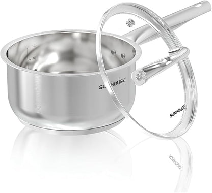 Sunhouse – 2 Quarts Stainless Steel Sauce Pan by SUNHOUSE