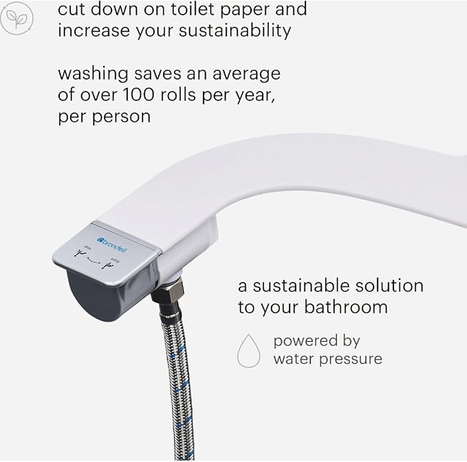 Brondell Bidet Attachment for Toilet SS-250 SimpleSpa Fresh Water Spray - Image 5