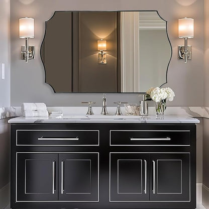 ANDY STAR 30x48 Inch Large Chrome Mirror, Polished Chrome Bathroom Mirror - Image 3