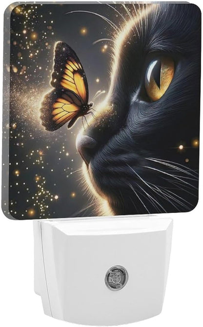 YKJAHSD Cat Butterfly Night Light, Plug into Wall Decor Nightlights - Image 8