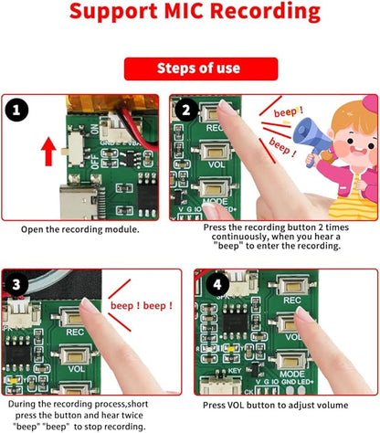 Bluetooth & MIC Recording Audio Sound Module, 8MB Voice Chips - Image 6