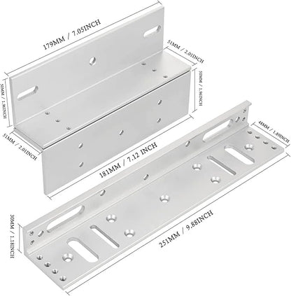 Electric Magnetic Lock with Z and L Bracket 280KG 600LBS Holding Force - Image 5