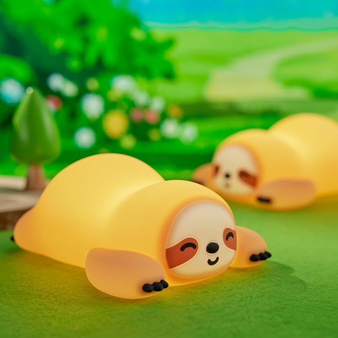 ATSUI Sloth Night Light, LED Squishy Novelty Animal Lamp, Food Grade Silicone by ATSUINIGHTLIGHT