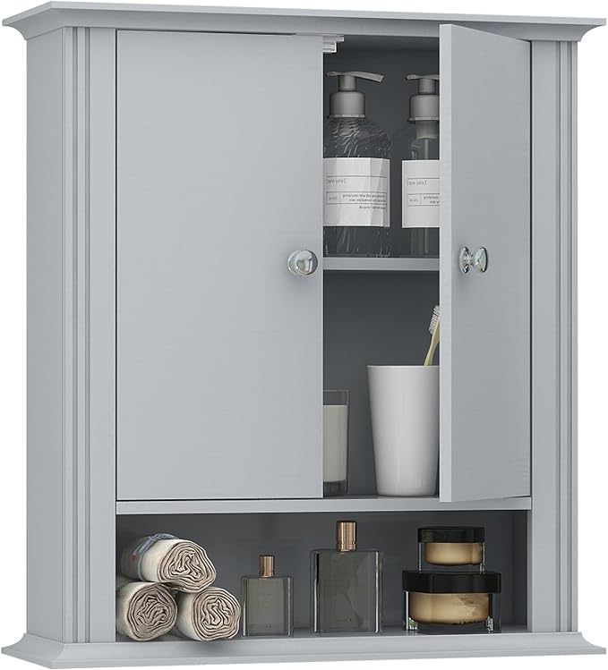 Wall Mounted Bathroom Cabinet Wooden Storage Cabinet by UYIHOME