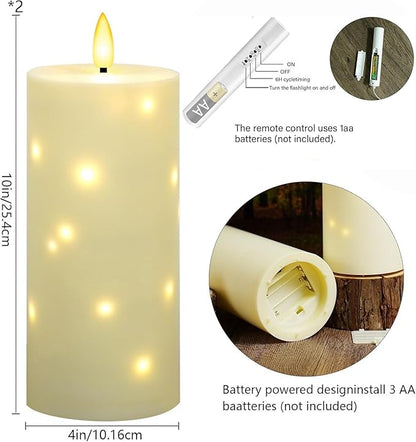 4" x 10" Large Outdoor Waterproof Flickering Flameless Candles - Image 5