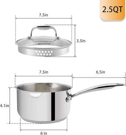 Rorence Stainless Steel Sauce pan: Saucepan - Image 3