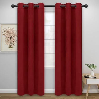 Easy-Going Blackout Curtains for Bedroom, Solid Thermal Insulated Grommet and by Easy-Going