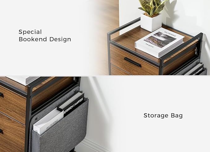 EUREKA ERGONOMIC 2-Drawer Mobile File Cabinet - Image 5