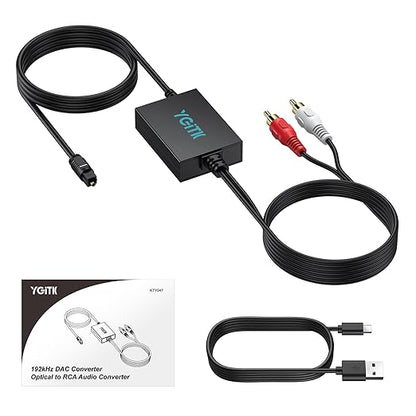 YGiTK Optical to RCA Adapter 192kHz DAC Digital to Analog Audio Converter - Image 7