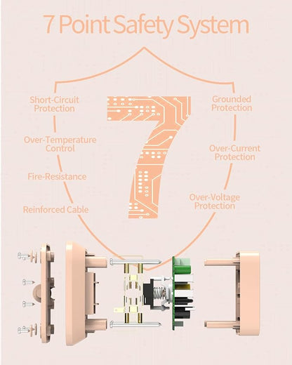 Cube Power Strip, FDTEK 4 Widely Spaced Outlet - Image 7