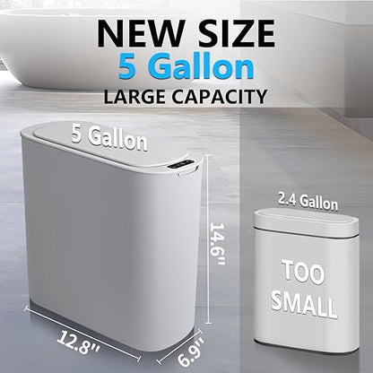 TIPGO 5 Gallon Motion Senor Bathroom Trash Can - Image 3
