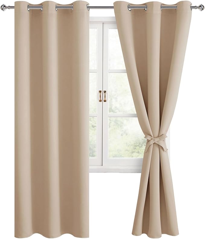 Hiasan Blackout Curtains for Bedroom, 42 x 84 Inches Long by Hiasan