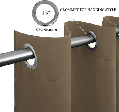 Easy-Going Blackout Curtains for Bedroom, Solid Thermal Insulated Grommet and - Image 5