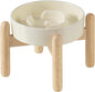 Ceramic 0.9 Cup Raised Dog Slow Feeder Set, Elevated Bowl by Havniva