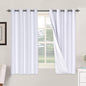 H.VERSAILTEX Linen Blackout Curtains 63 Inches Long 100% Blackout Thermal by HVERSAILTEX