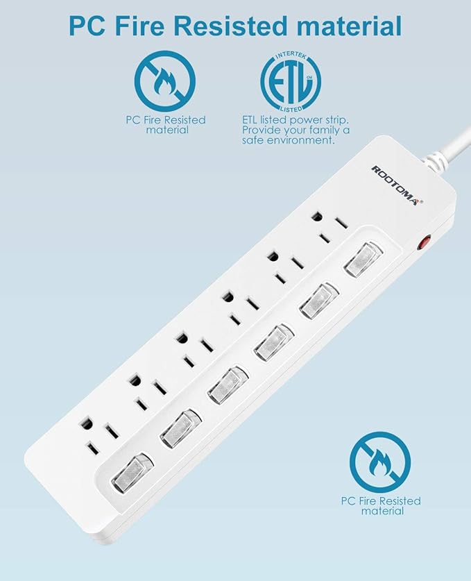 ROOTOMA Power Strip Surge Protector - Image 5