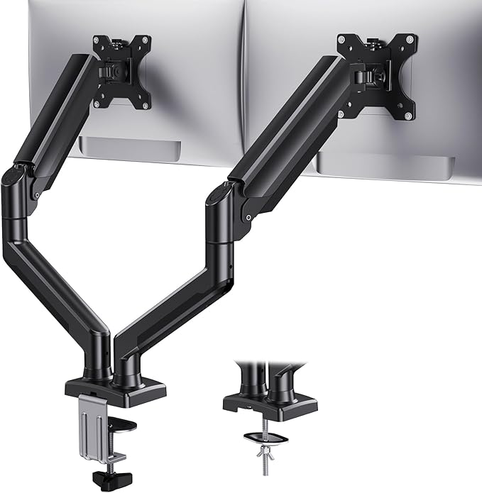 HUANUO Dual Monitor Mount for 2 Monitors up to 32 inches, Each Arm Holds Max by HUANUO