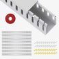 Open Slot Wiring Raceway Cable Duct, 123in Cable Management Channel Cord Track by REFLYING