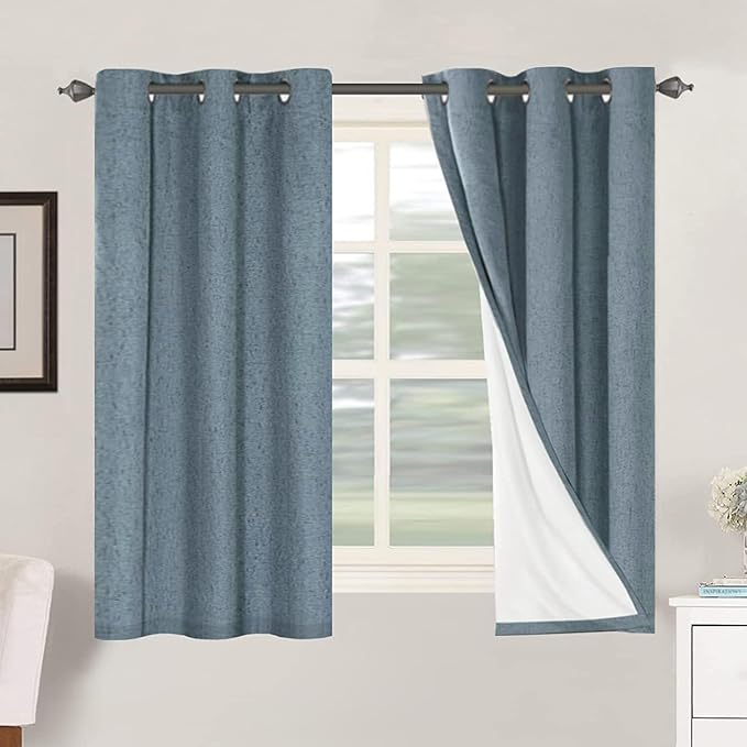 H.VERSAILTEX Primitive Linen Curtains 100% Blackout Curtain Drapes Burlap by HVERSAILTEX