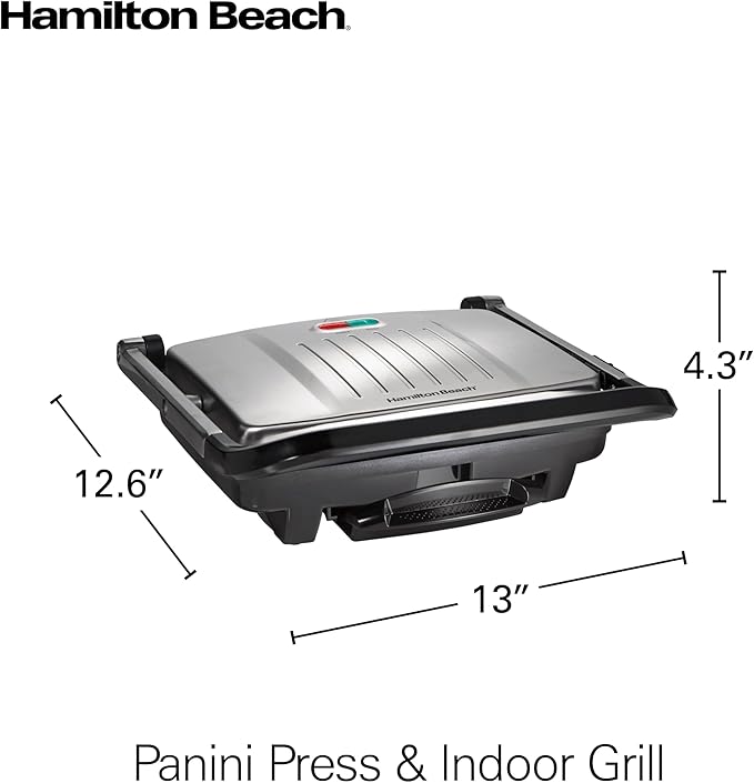 Hamilton Beach Panini Press, Sandwich Maker & Electric Indoor Grill, Upright - Image 8