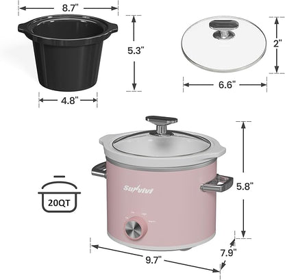 Sunvivi 2 Quart Slow Cooker, Small Slow Cooker - Image 8